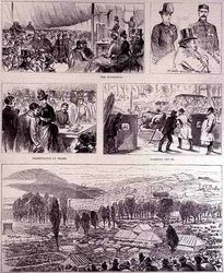 Jubileumi fesztivál Pontypoolban, Monmouthshire-ben, húsvét hétfőn: The Eisteddfod, a The Illustrated London News, 1887. április 16.